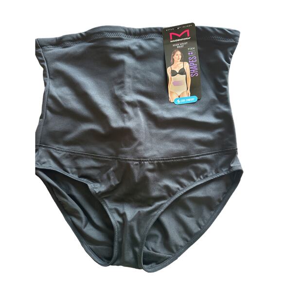 NWT Maidenform Womens Black Firm Control High Waist Shapewear Briefs Size XXL - Picture 2 of 4